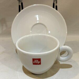 ILLY Espresso Cup & Saucer Set Made in Italy 4 oz